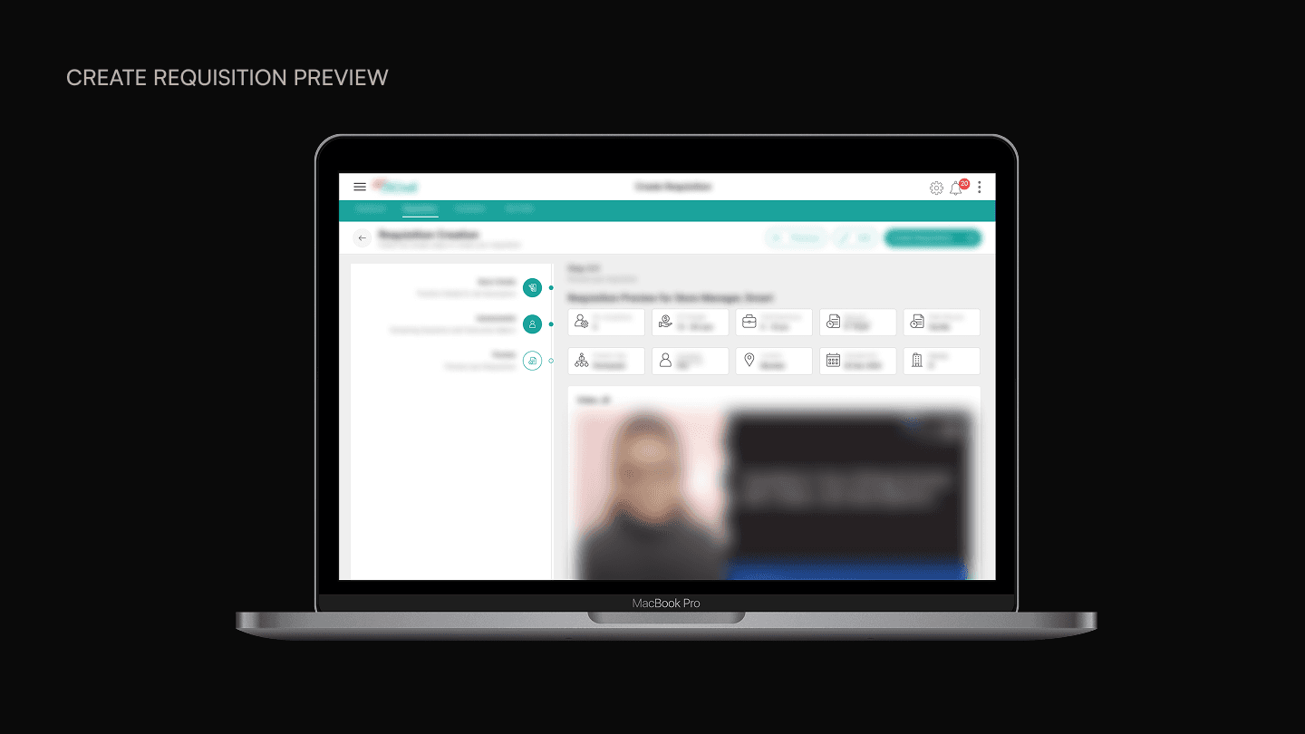 Create requisition preview screen